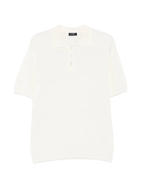Barba ribbed-knit polo shirt