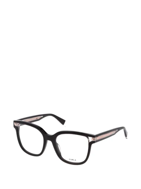 Furla squared stripe-detail glasses