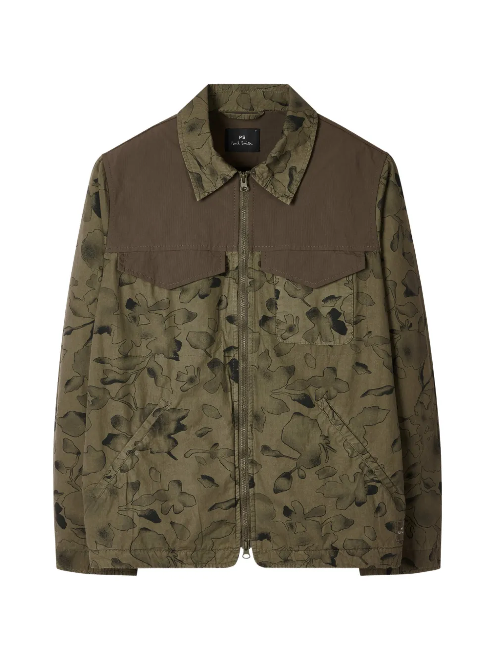 PS Paul Smith floral-print collared jacket - Green
