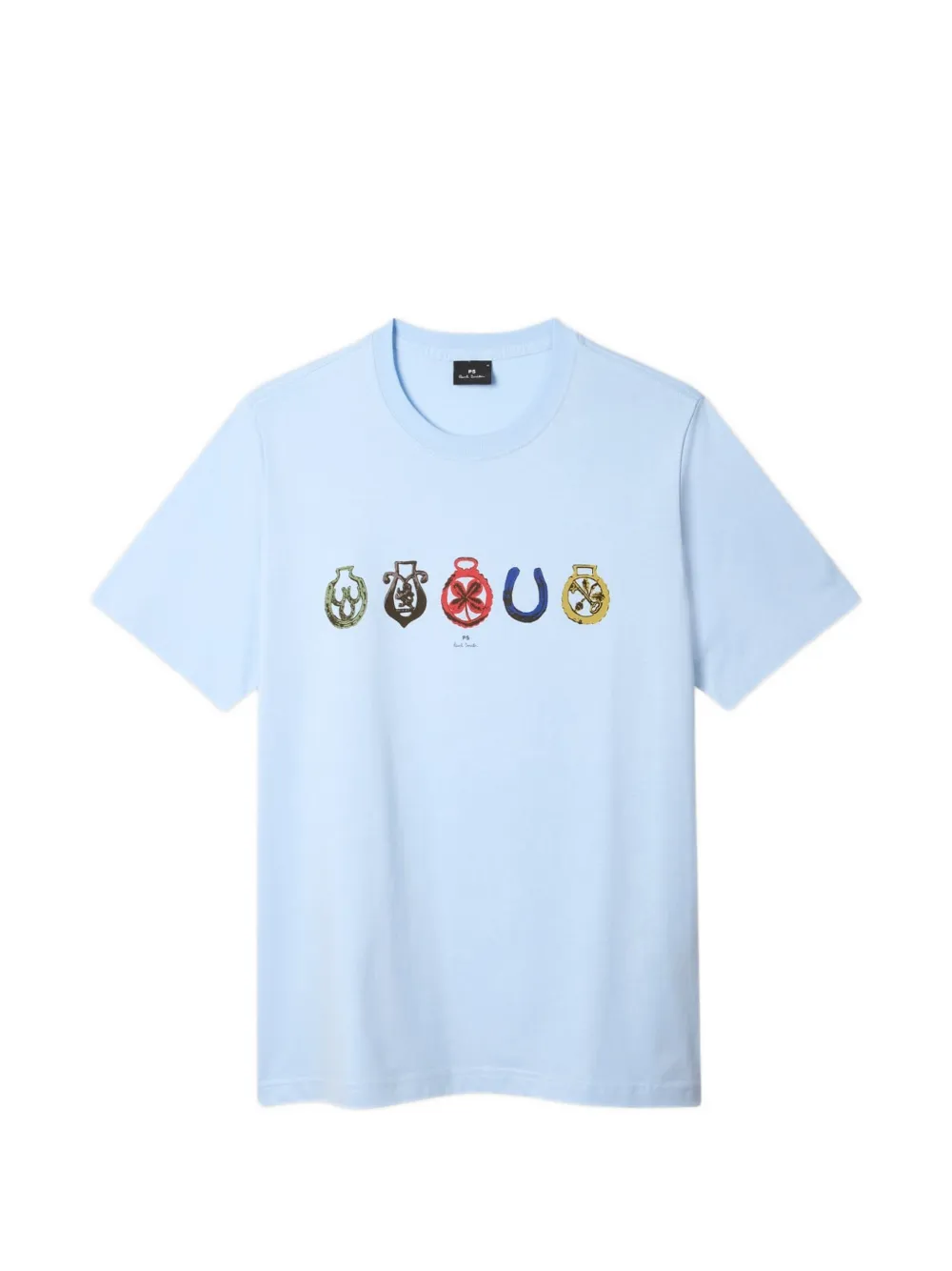 PS Paul Smith Lucky Charm T-shirt met print Blauw