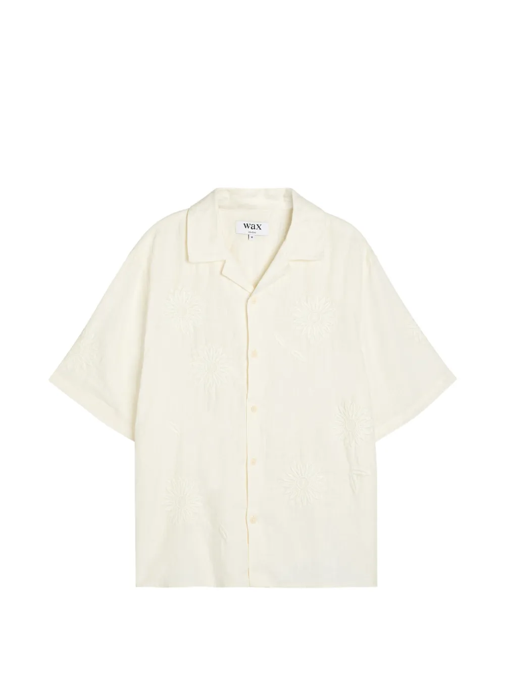 Wax London floral-embroidered shirt – Neutrals