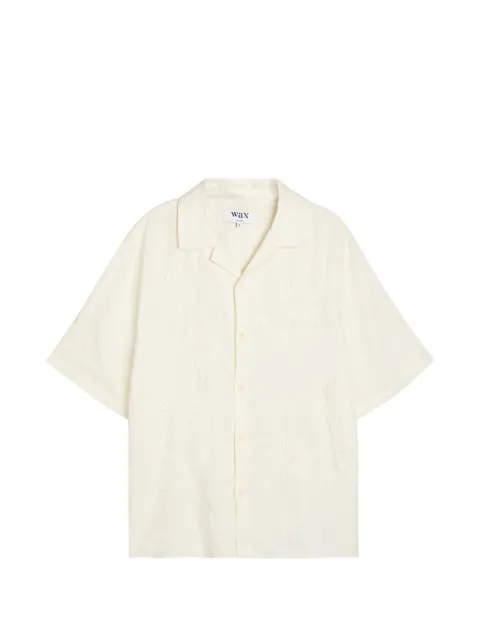Wax London floral-embroidered shirt