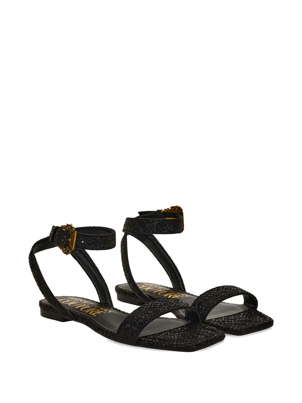 Versace Jeans Couture Sandalen met gesp Zwart