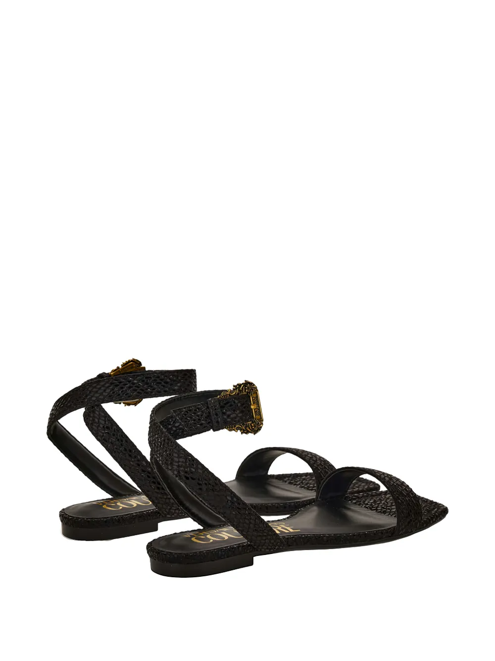 Versace Jeans Couture Sandalen met gesp Zwart