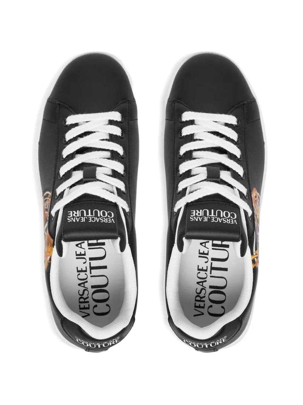 Versace Jeans Couture Porcelain Barocco Court 88 low-top sneakers Zwart