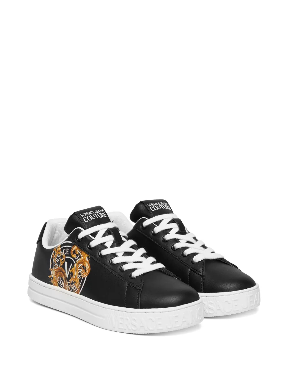 Versace Jeans Couture Porcelain Barocco Court 88 low-top sneakers Zwart