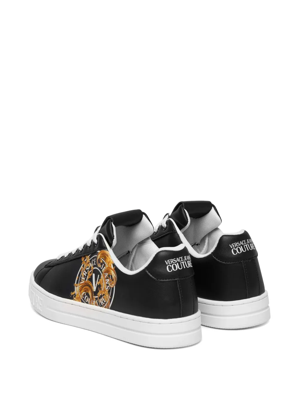 Versace Jeans Couture Porcelain Barocco Court 88 low-top sneakers Zwart