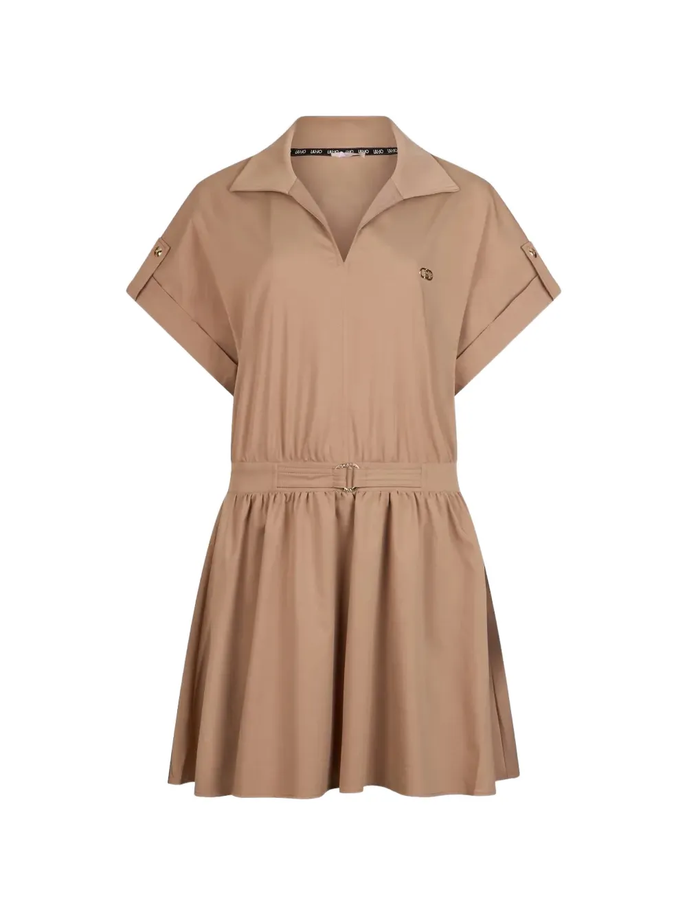 Liu •jo Liu Jo Better V-neck Mini Dress In Neutral