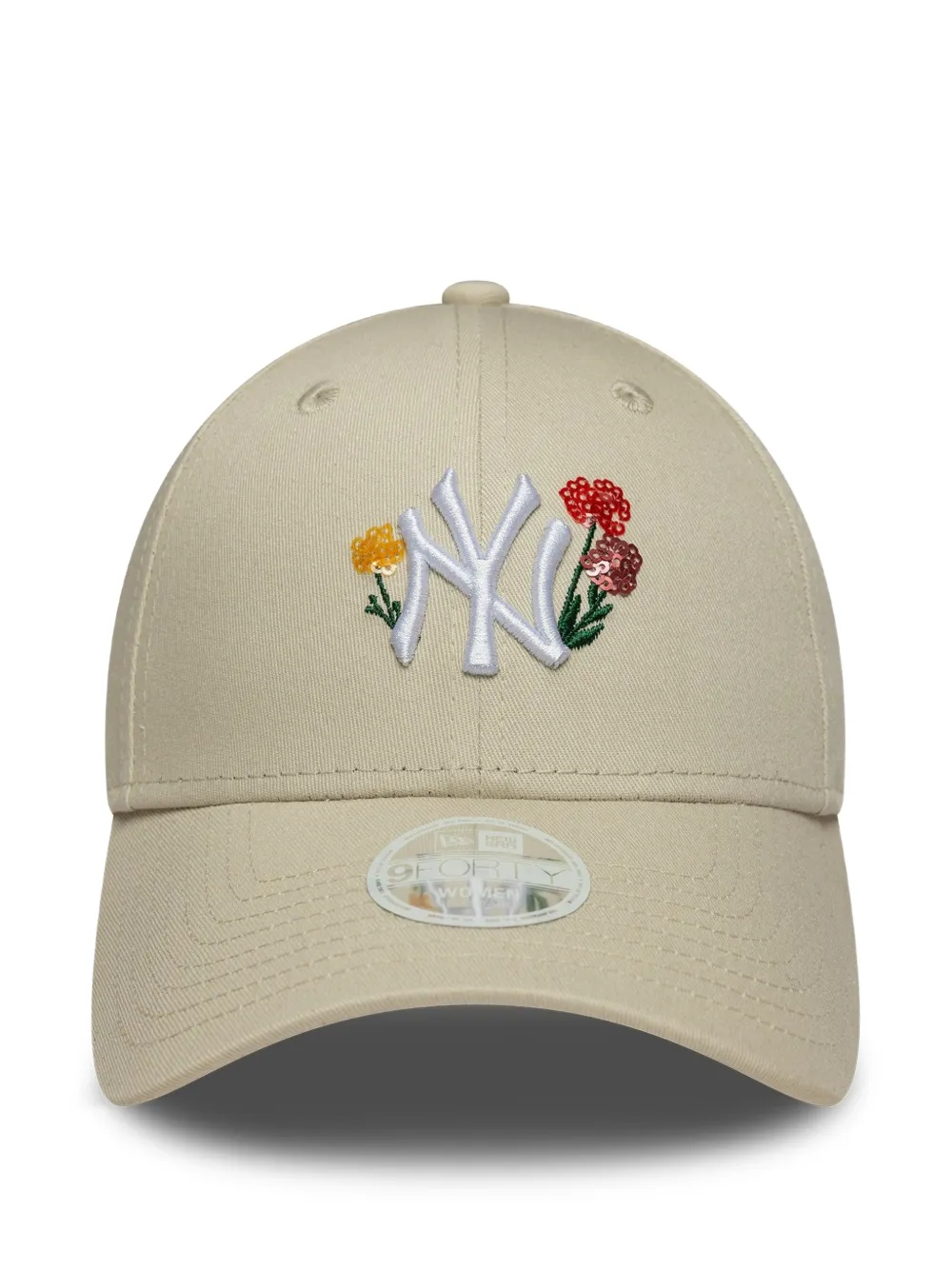 NEW ERA CAP 9Forty floral-embellishment embroidered-logo baseball cap - Toni neutri