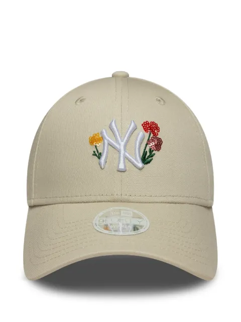 NEW ERA CAP 9Forty floral-embellishment embroidered-logo baseball cap