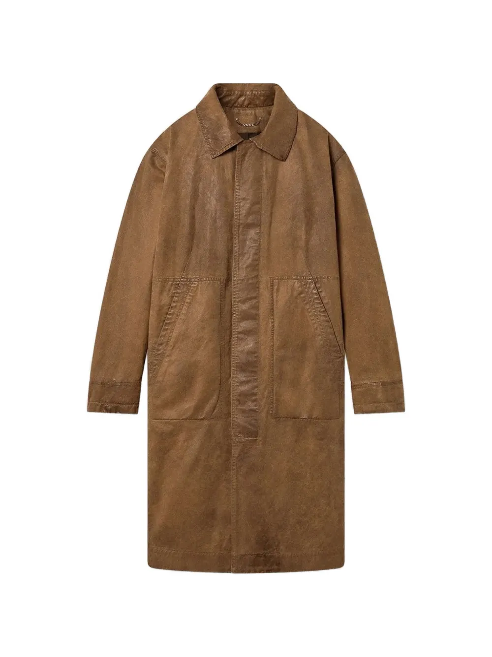 Golden Goose patch-pocket trench coat - Marrone