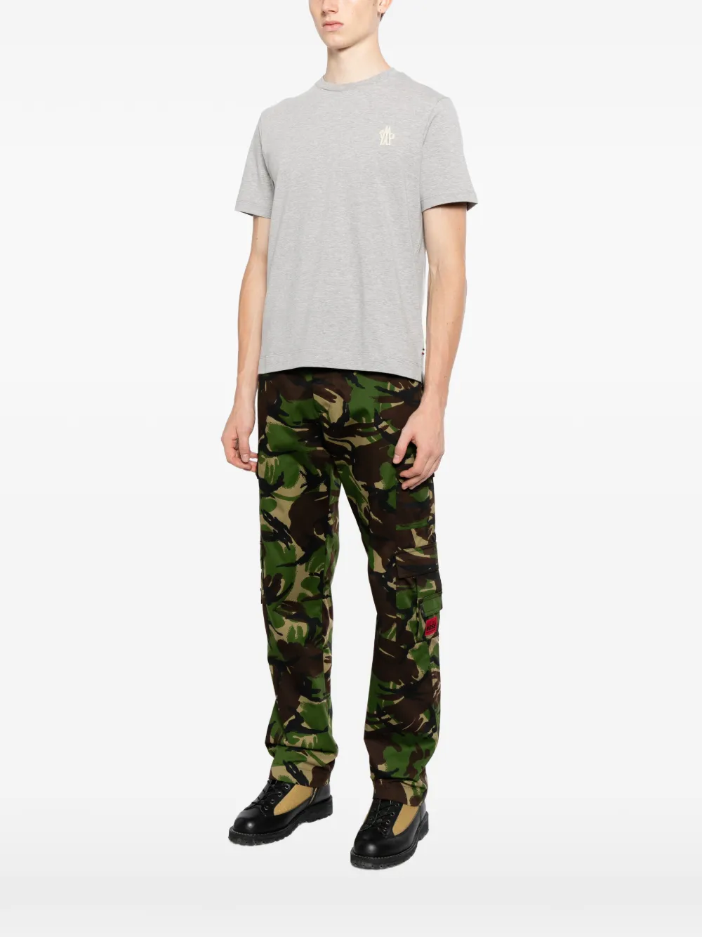 Moncler Grenoble Set van drie T-shirts met logo Wit