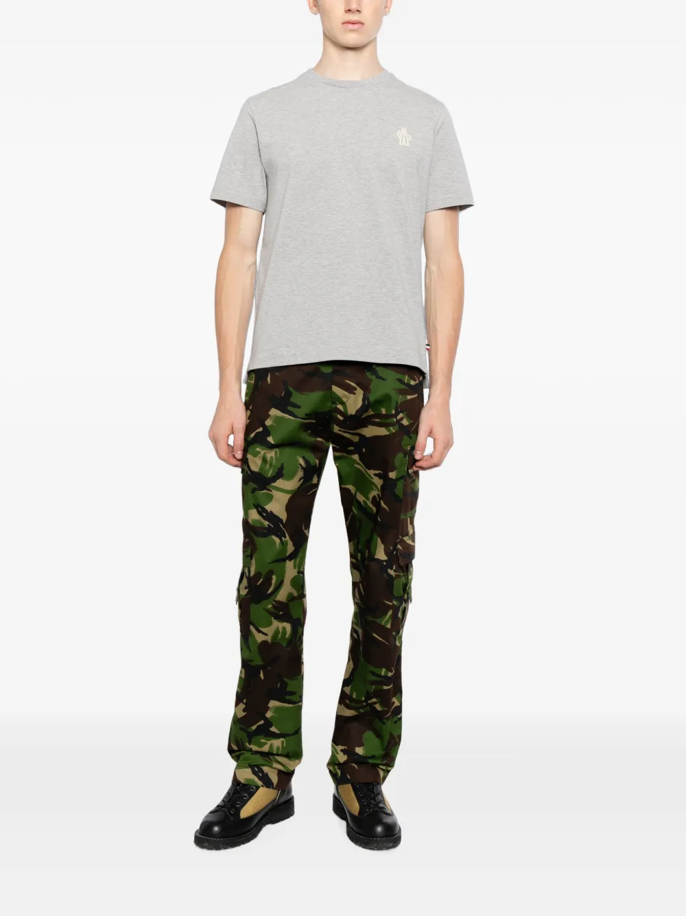 Moncler Grenoble Set van drie T-shirts met logo Wit