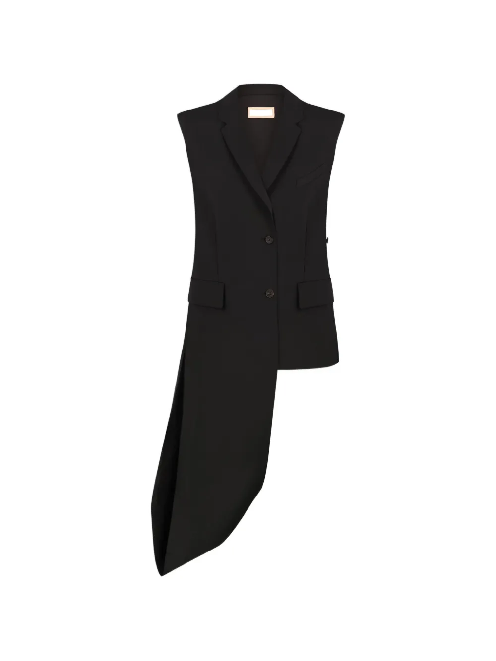 LITKOVSKA asymmetric panelled waistcoat - Schwarz