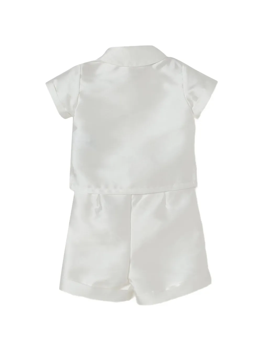  Il Gufo Collared Two-piece Babygrow Set - White 