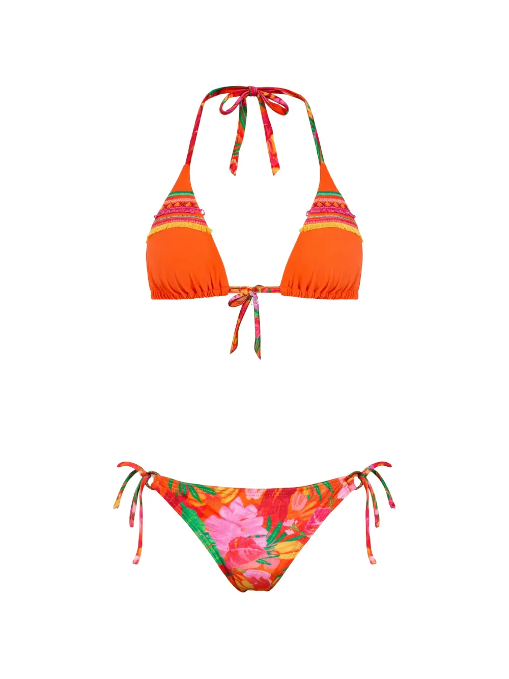 BANANA MOON floral-print bikini (set of two) - Arancione
