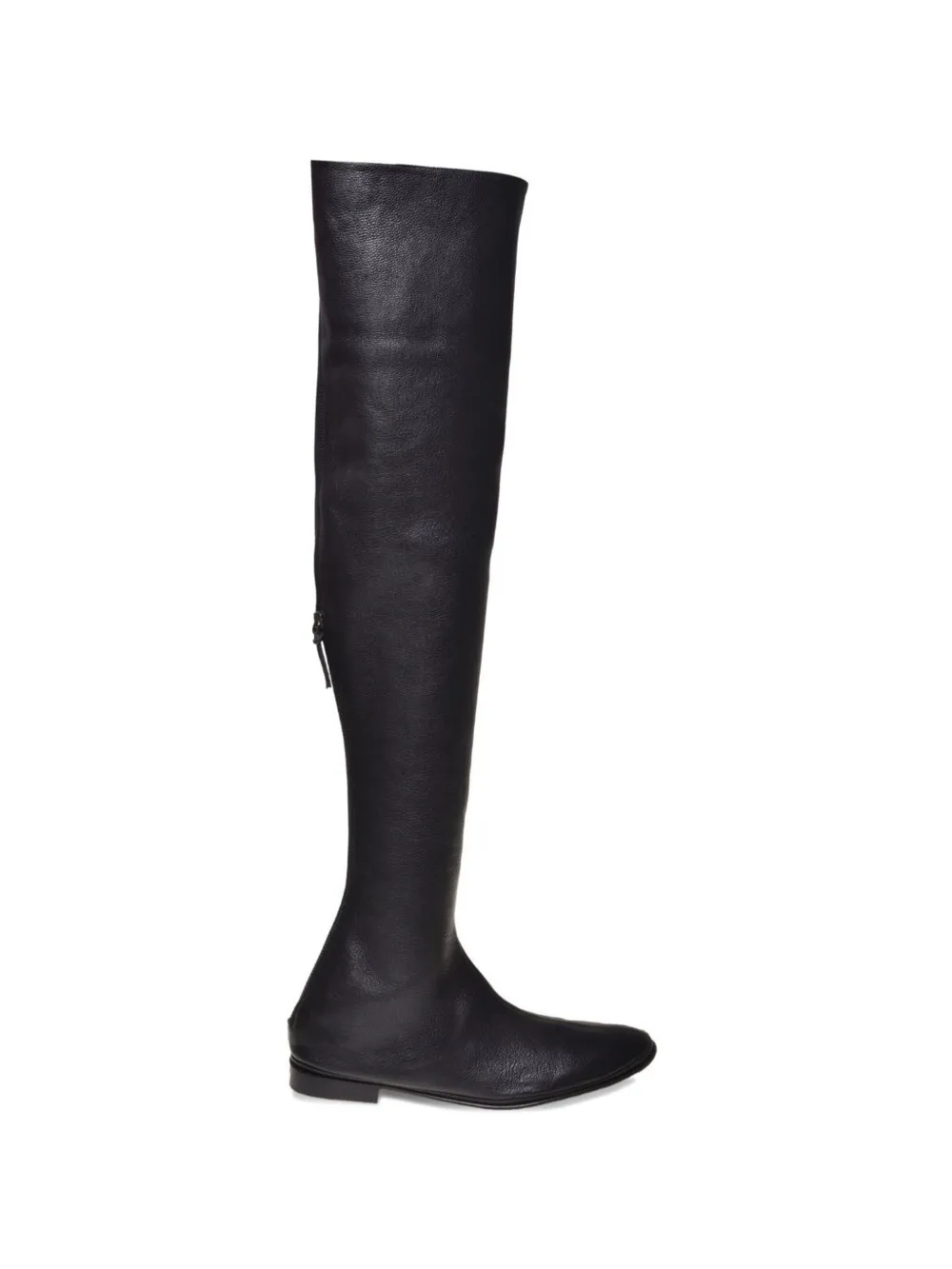 Alberta Ferretti Overknee platte laarzen Zwart