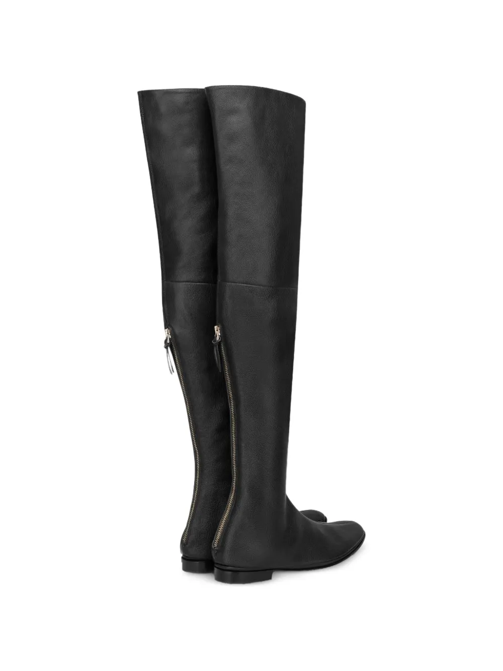 Alberta Ferretti Overknee platte laarzen Zwart