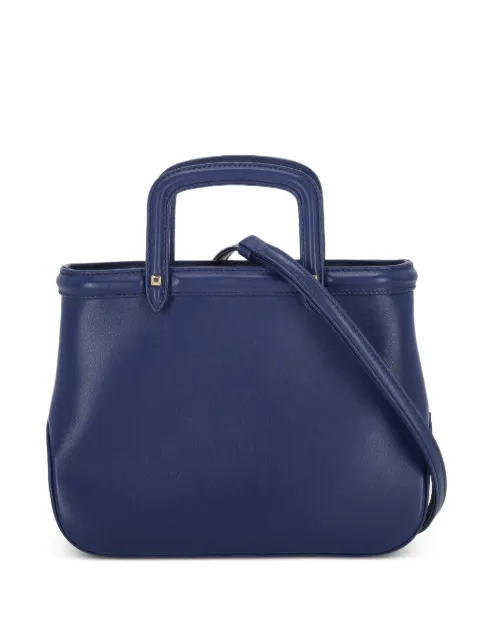 Rodo tonal topstitching leather tote bag