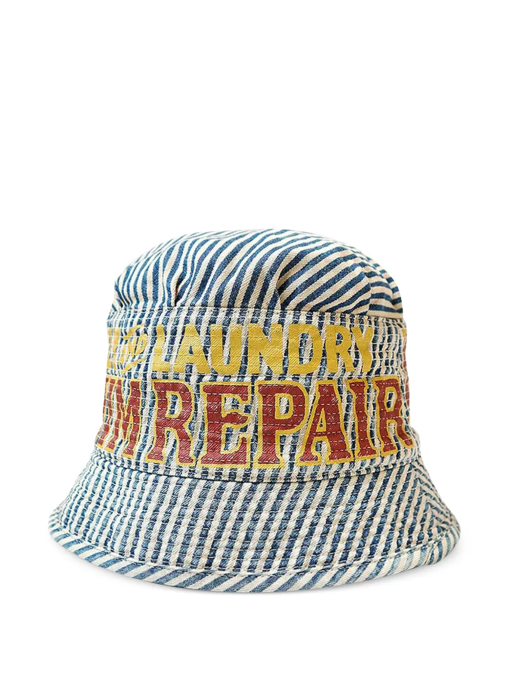 KAPITAL striped laundry hat - Blu