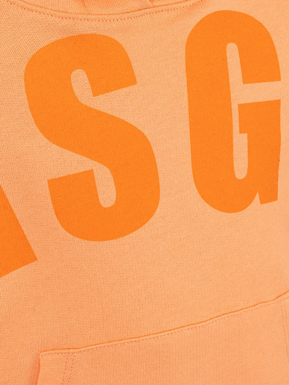 MSGM Kids Hoodie met logo Oranje