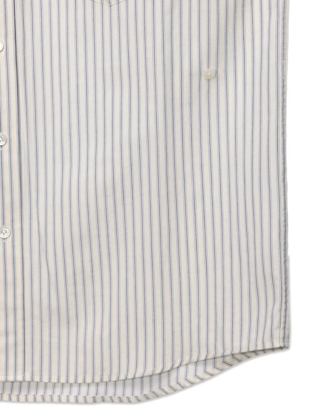 DUNST 2-Way gestreept shirt met zak Beige