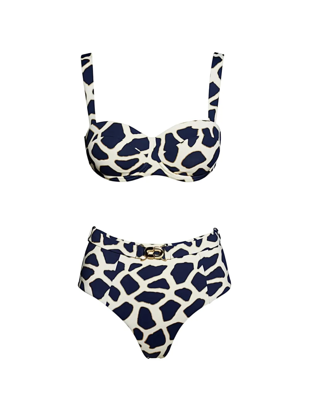 SOFIA ERHAN printed buckle swimsuit - Toni neutri