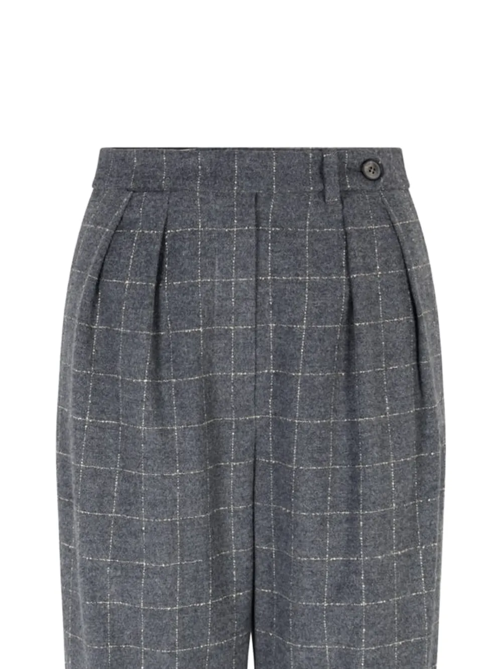 Emporio Armani Flanellen broek met geruit patroon Grijs