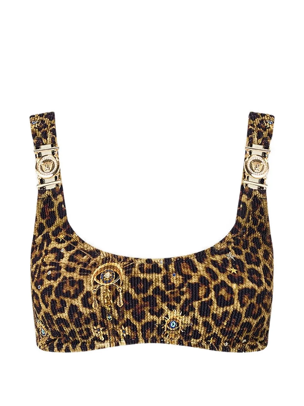 Camilla crinkle strap trims bikini top - Toni neutri