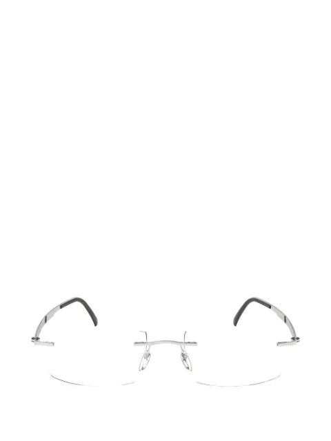 Silhouette rectangle-frame rimless glasses