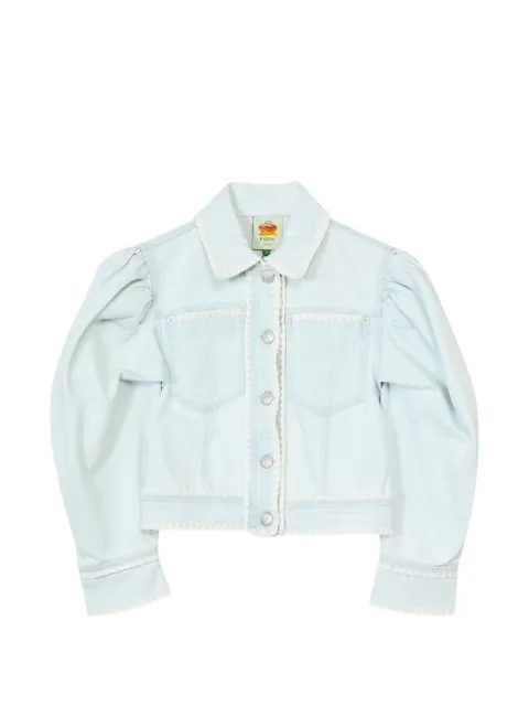 FARM Rio puffed sleeves trim jacket