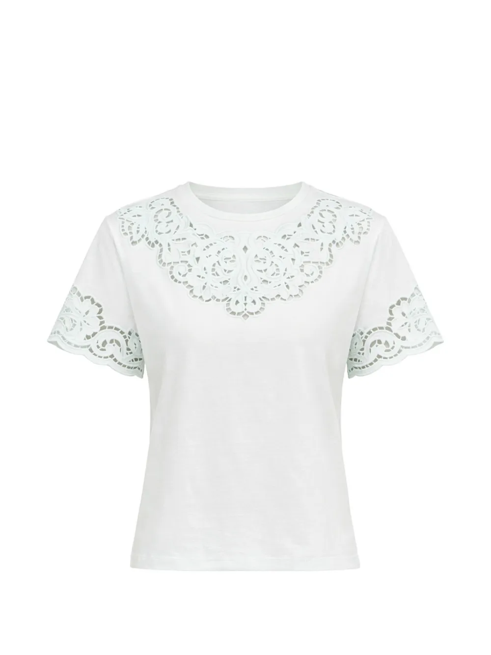 TWINSET lace details T-shirt - Bianco