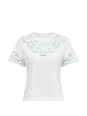 Stella McCartney レーストリム Tシャツ | ホワイト | FARFETCH JP