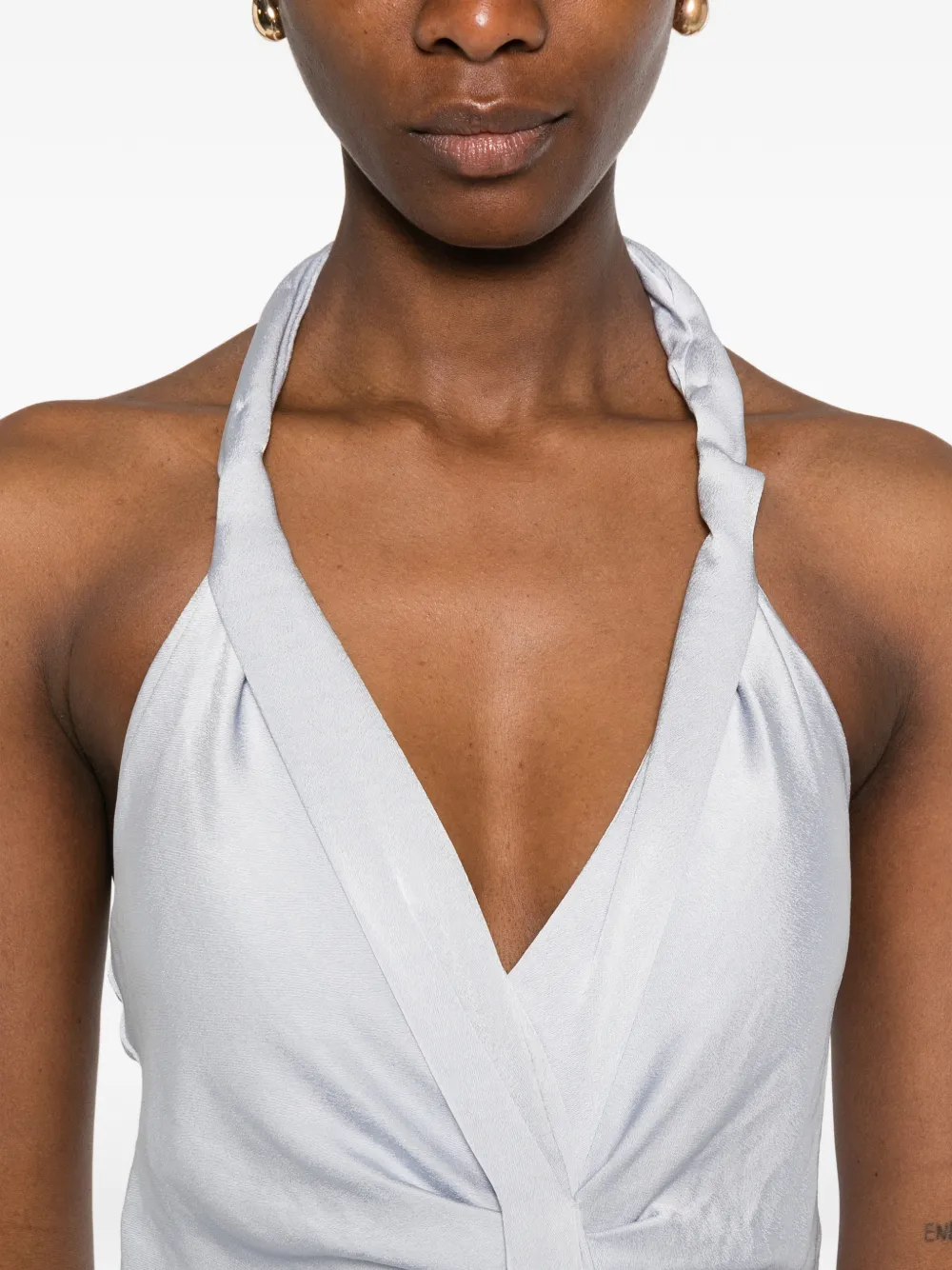 Eleh Katoenen maxi-jurk Blauw