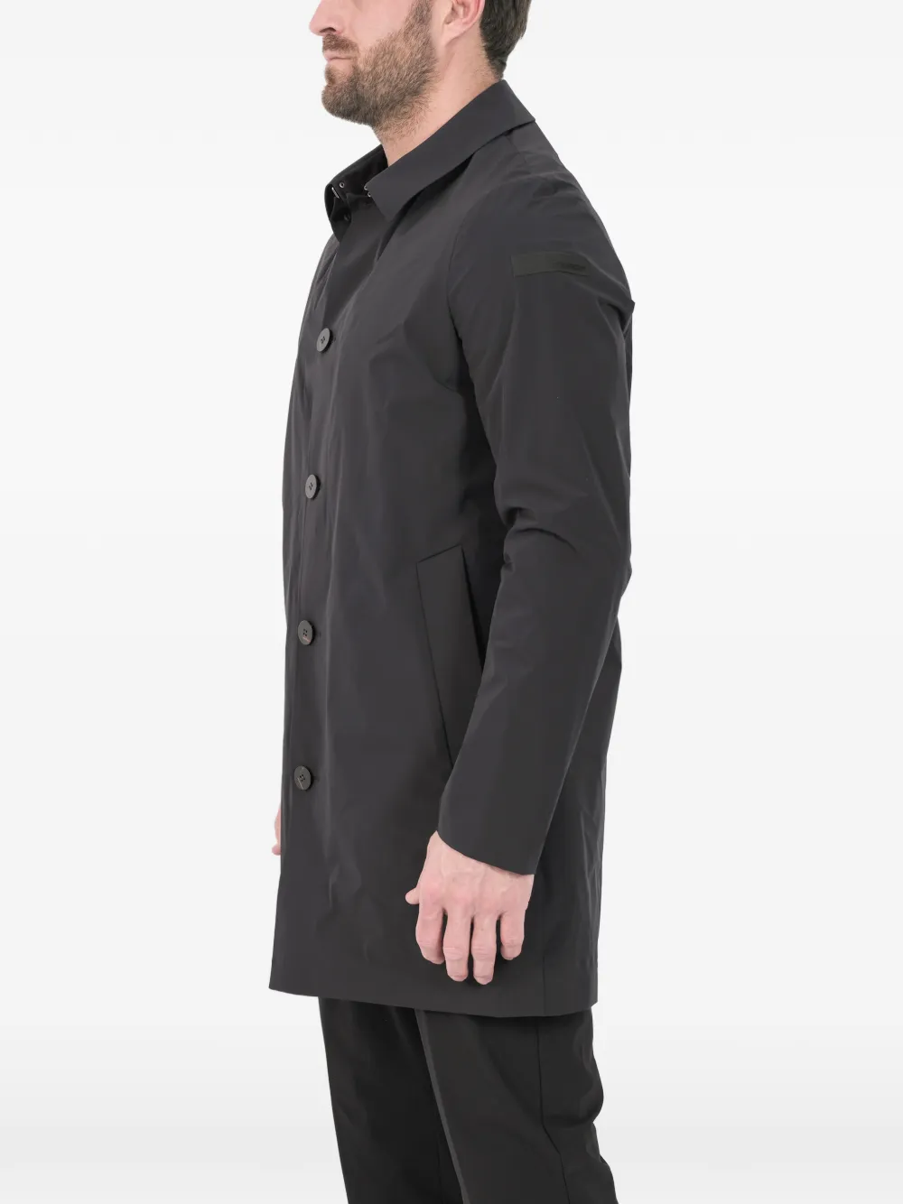  Rrd Button-up Coat - Black 