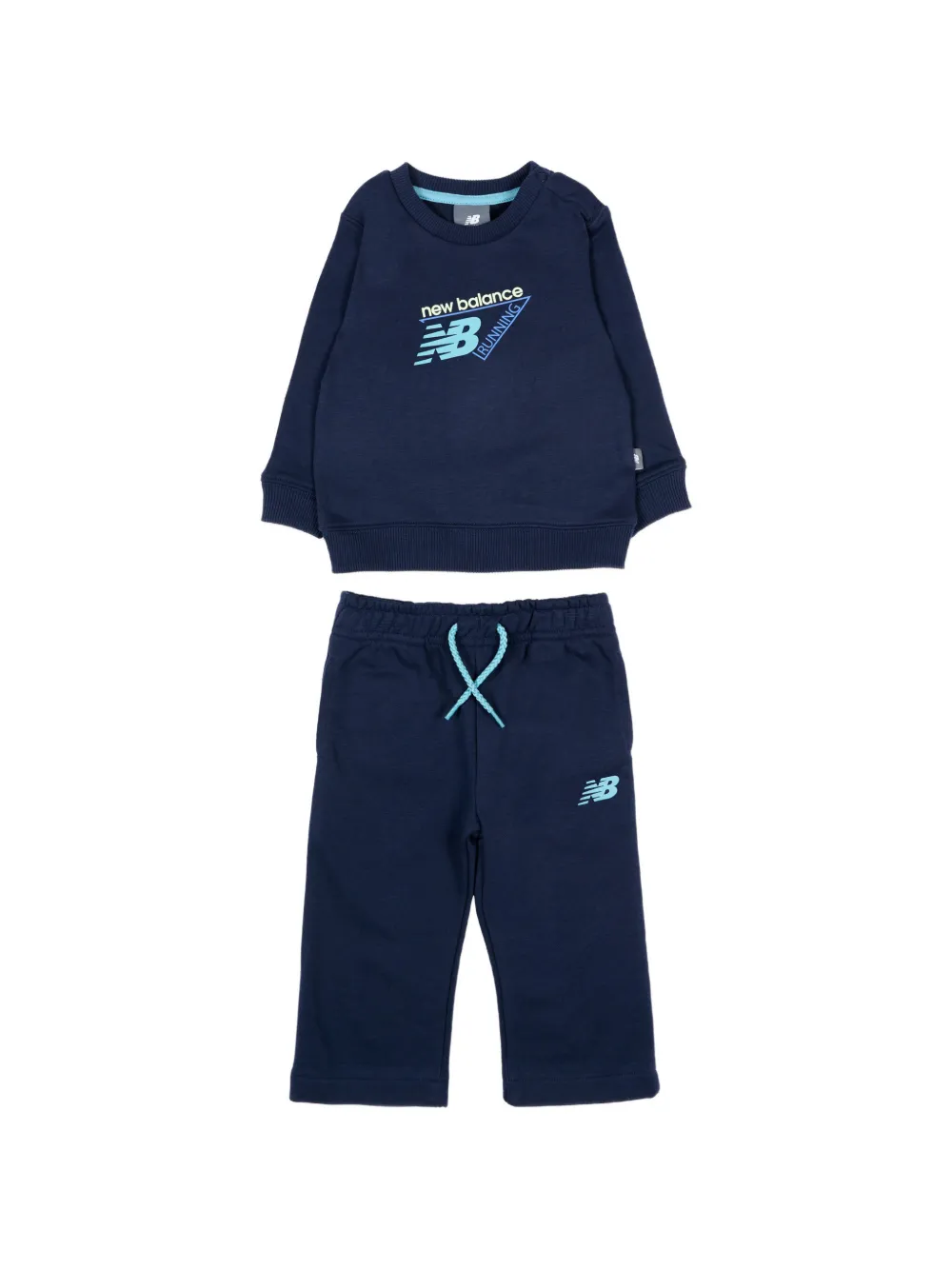 New Balance Kids logo-print tracksuit set - Blu