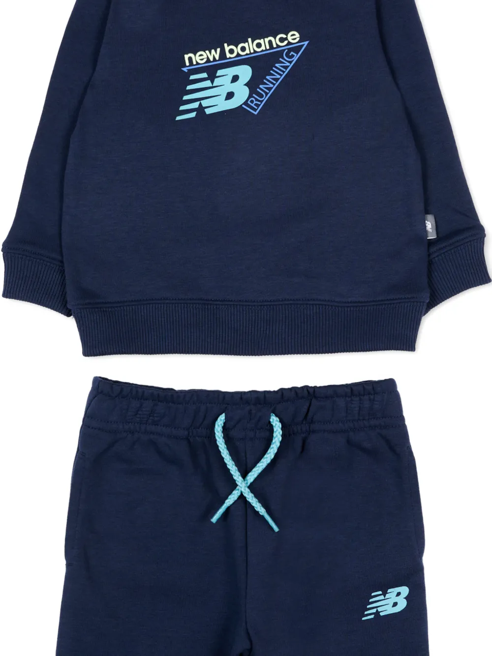 New Balance Kids Trainingspak met logoprint Blauw