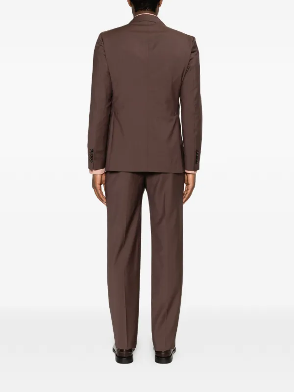 Tagliatore double-breasted Suit | Brown | FARFETCH AO