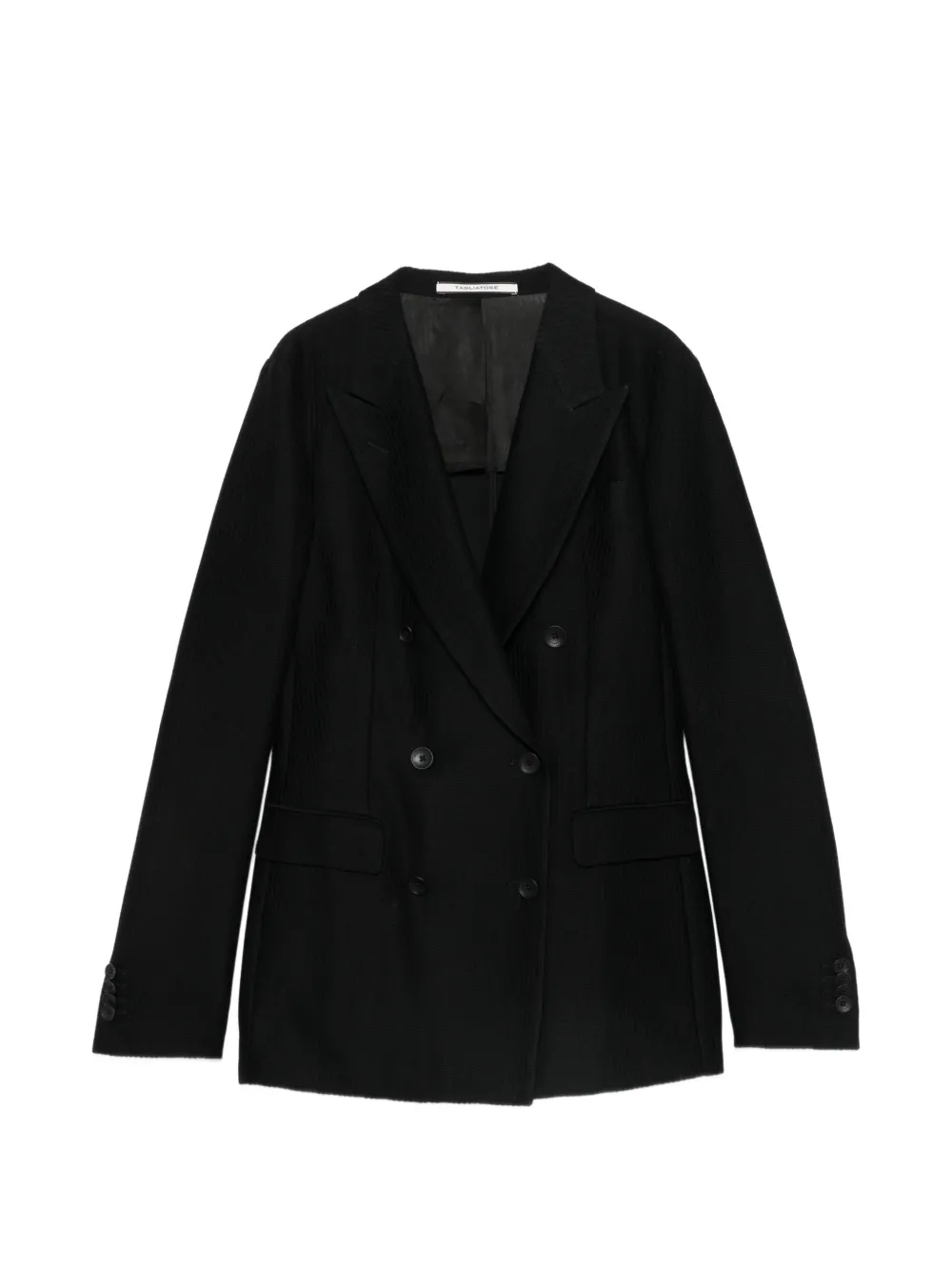 Tagliatore textured double-breasted blazer - Schwarz