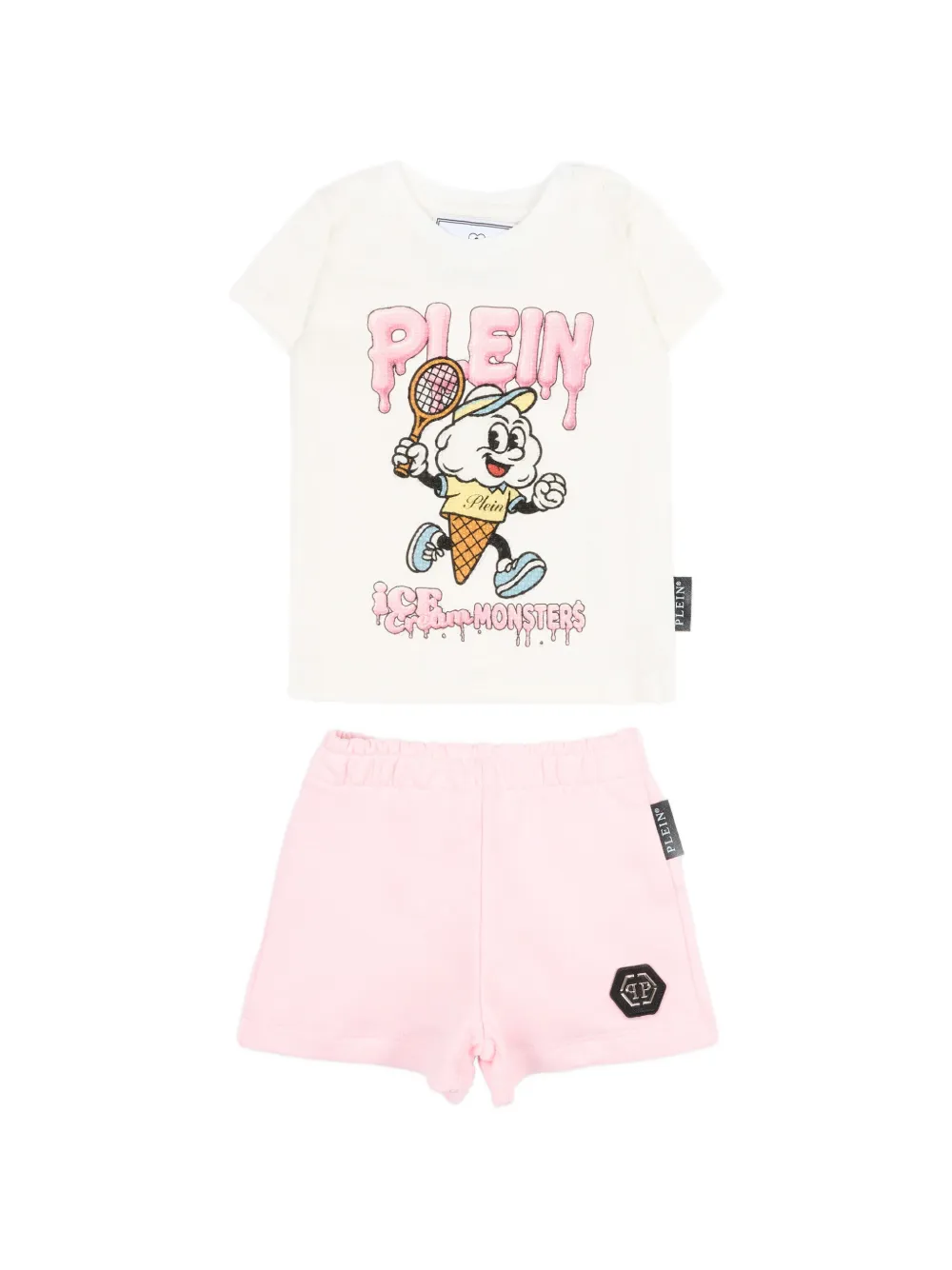 Philipp Plein Junior printed short set - Toni neutri