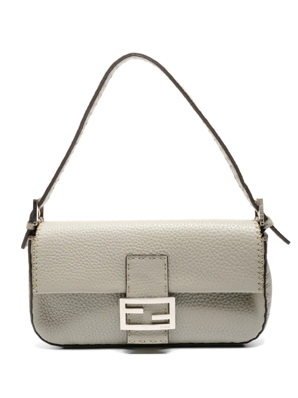 Fendi Pre-Owned 2000s pebble-grain shoulder bag - Grey