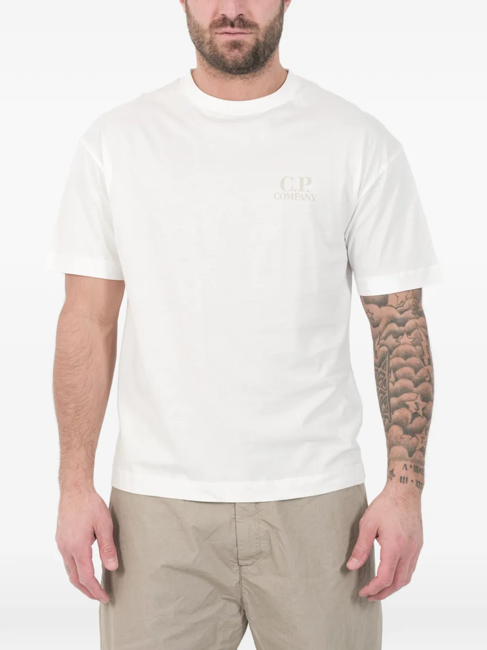 C.P. Company logo detail T-shirt - Bianco