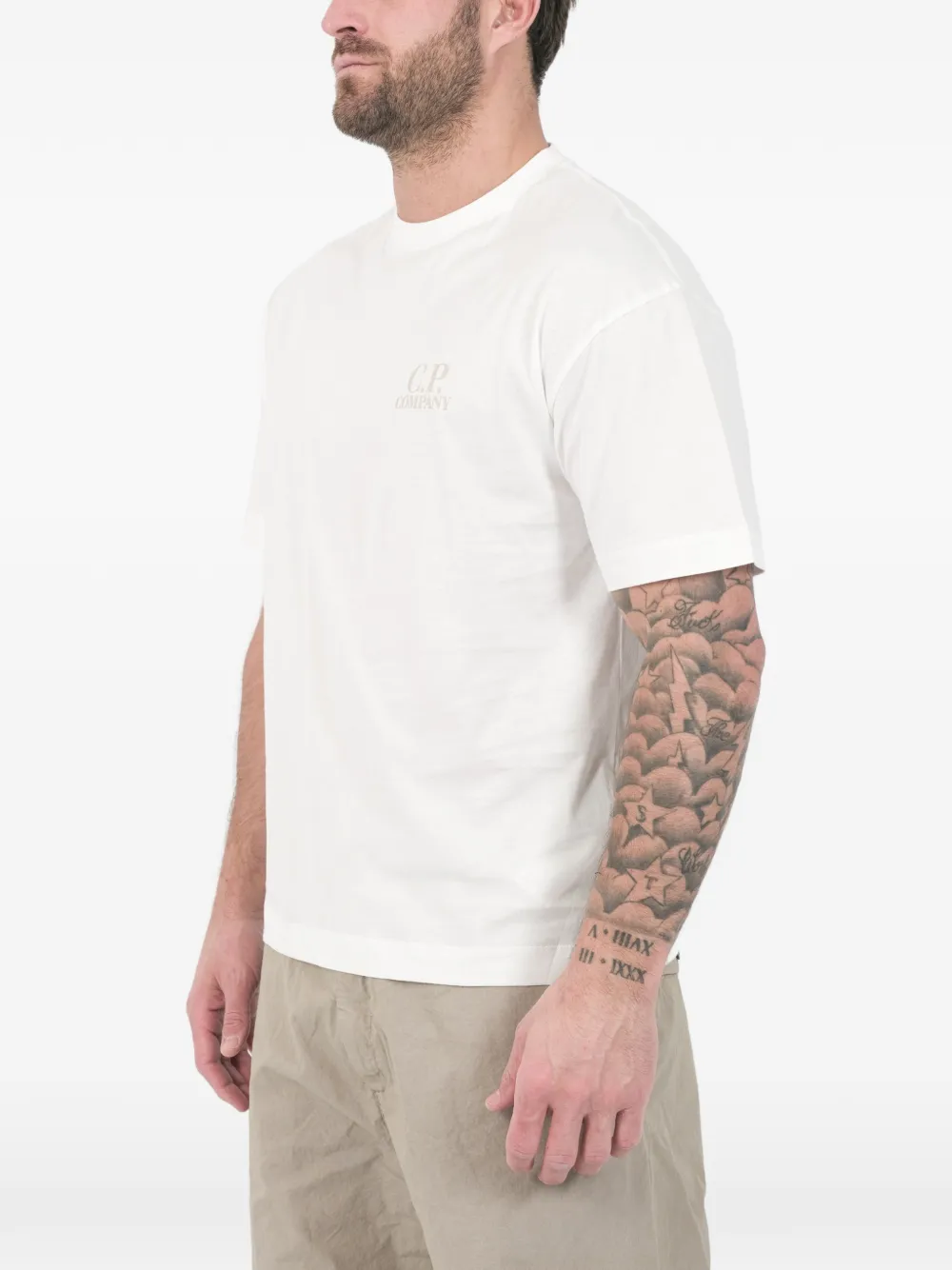 C.P. Company T-shirt met logodetail Wit