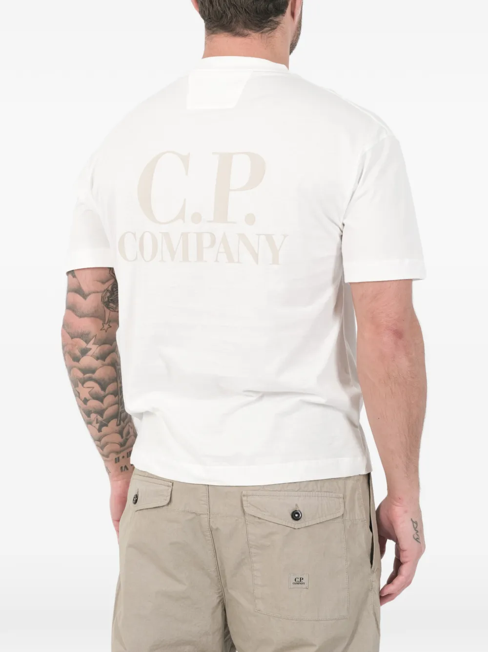 C.P. Company T-shirt met logodetail Wit
