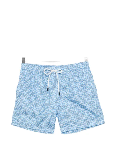 Barba geometric-print drawstring swim shorts