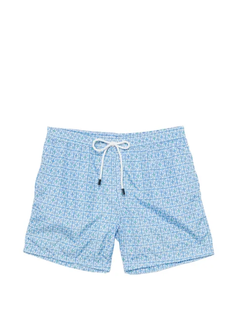 Barba geometric-print drawstring swim shorts
