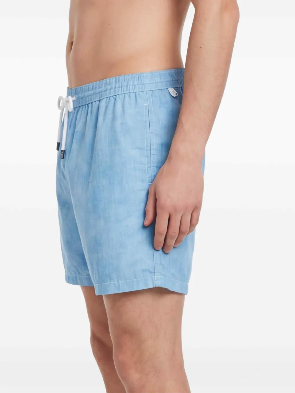 Barba Zwembroek met bloemenprint Blauw