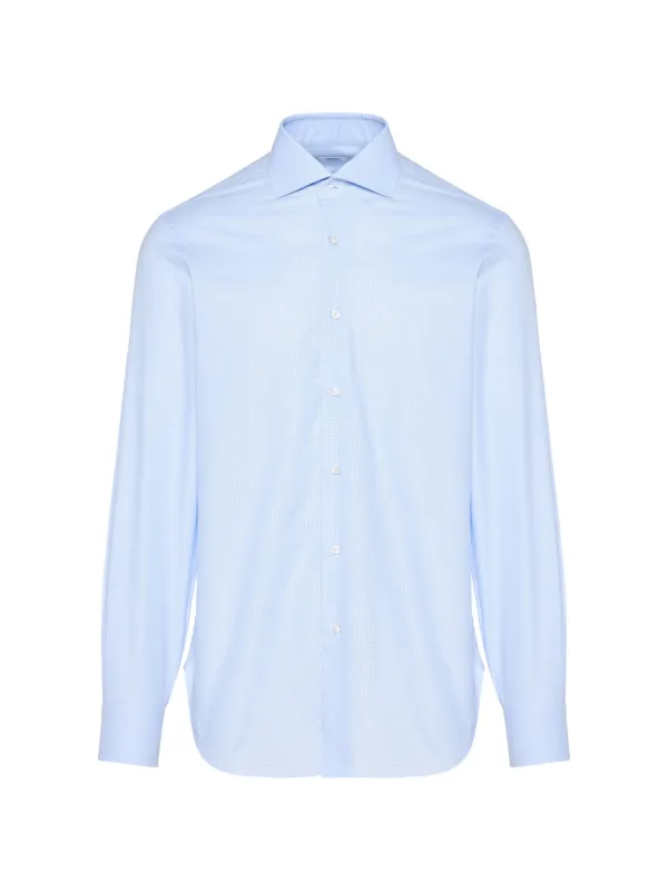 Barba Collared Shirt in Blue