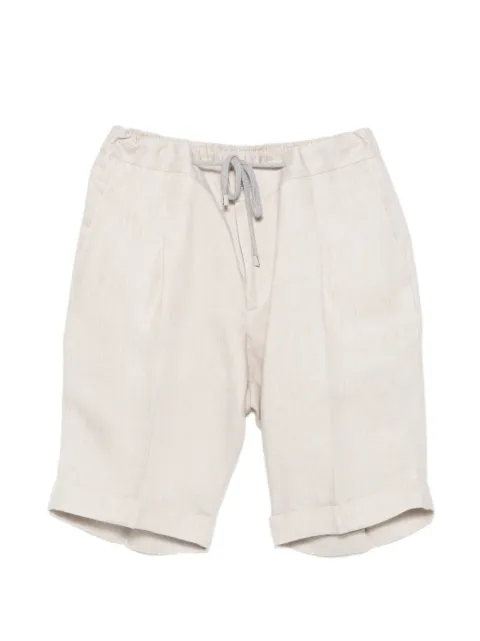 Barba drawstring pleated shorts