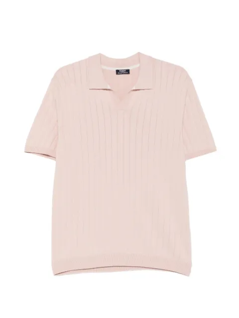 Barba ribbed-knit V-neck T-shirt